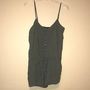 Army green romper